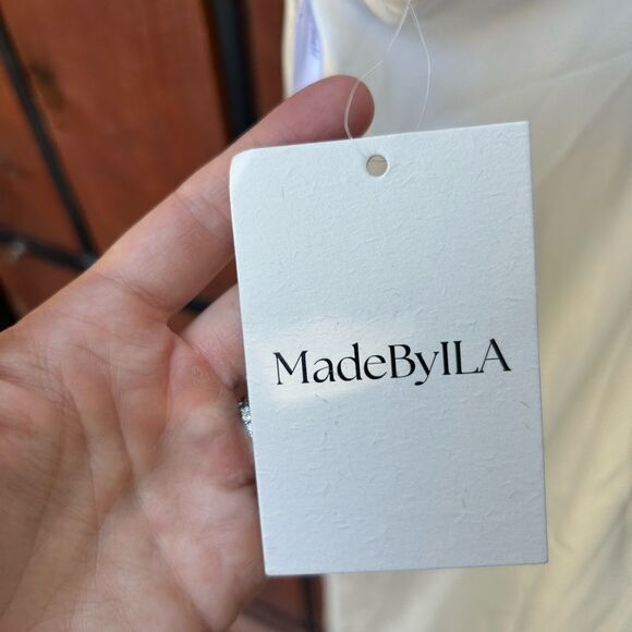 Made by ILA white silk gown size XS NWT - Picture 10 of 11